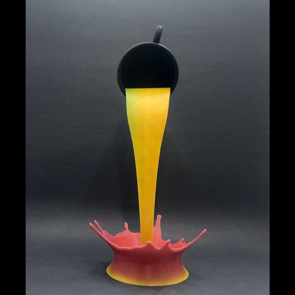 3D Printed multi colored floating cup